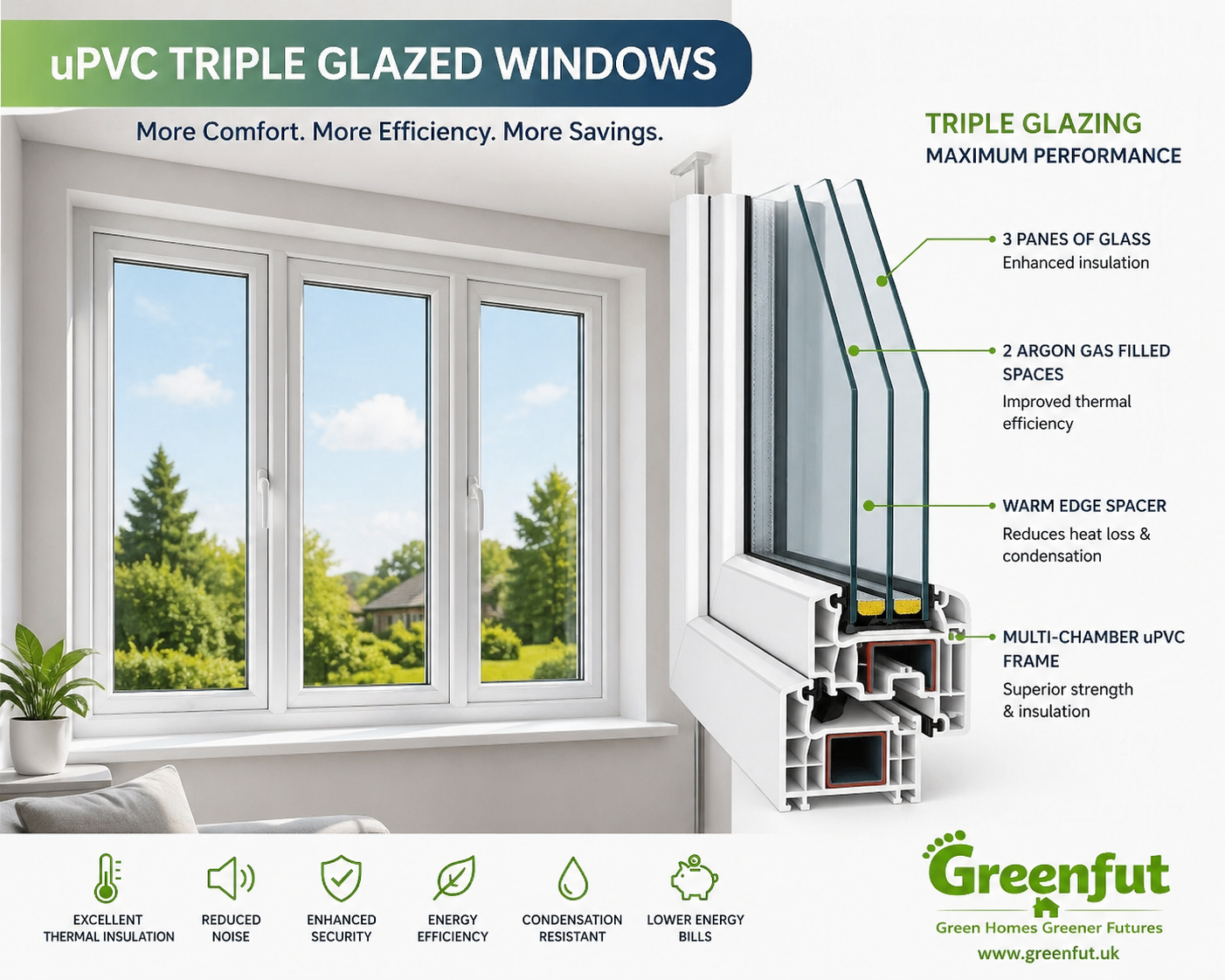 uPVC Triple Glazed Windows
